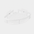 Duschablage Premium Stil 3 Eck in Weiß, selbstklebend an der Duschwand montiert #weiss