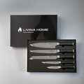 Küchenmesser Premium | 5er Messer-Set mit Block japanischer Griff