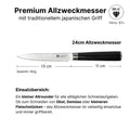 Küchenmesser Premium | 5er Set mit Messerleiste japanischer Griff