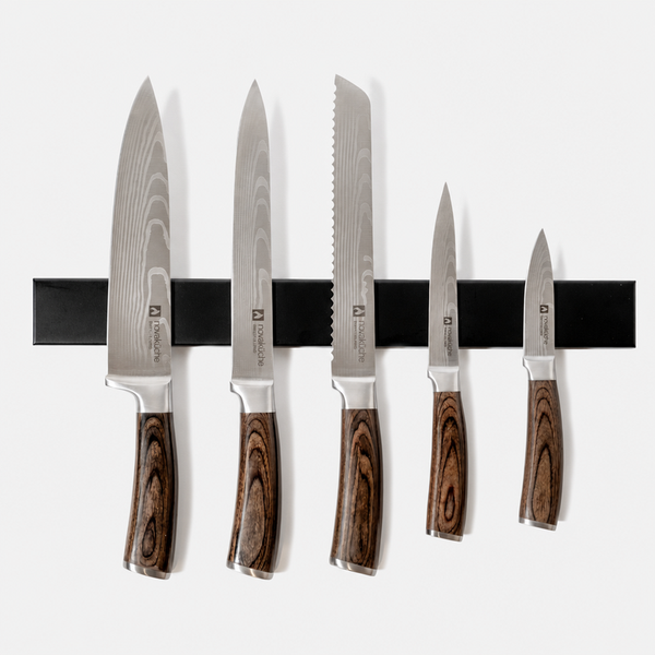 Küchenmesser Premium | 5er Set mit Messerleiste